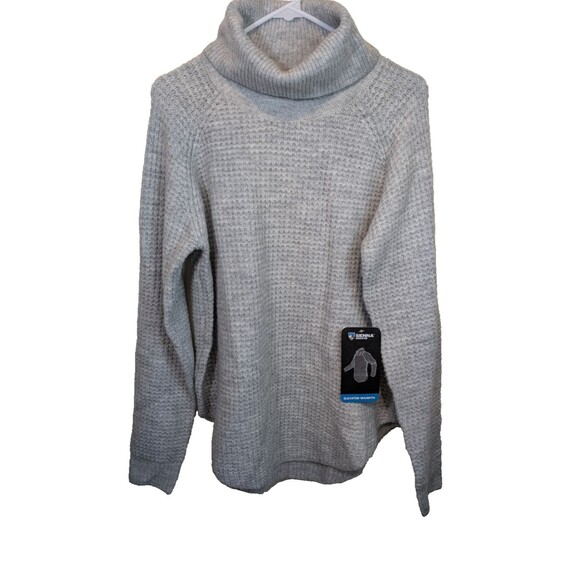 Kuhl Women's Sweater Sienna Ash Gray Knit Turtleneck Waffle Knit Medium - Picture 1 of 10